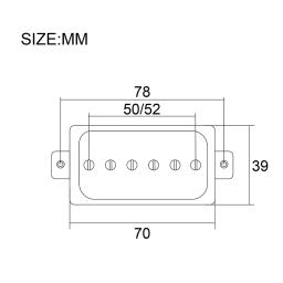 P90 estilo guitarra elétrica captador, Humbucker tamanho, Single Coil, pescoço e ponte, guitarra peças e acessórios, cromo, ouro - Image 2