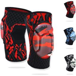 1 Par Esportes Joelheiras Acolchoadas Compressão Pro Joelho Mangas para Jovens & Adulto Basquete Wrestling Voleibol Workout Joelho Brace - Image 1