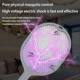 Mata-mosquitos elétrico recarregável novo dois em um segurança doméstica super mosquito matando lâmpada bateria de lítio - Image 4