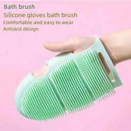 Japanese Lovely Wind Bathing Brush com Massagem de Silicone e Cutina Removendo Luvas, Pet Bath Brush e Body Scrubber - Image 1