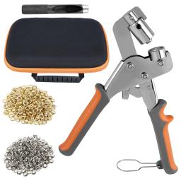 Manual Grommet Punch Press Machine, ilhós para roupas, sapatos, bolsa, artesanato de couro, DIY, novo, 400pcs, 10mm - Image 1