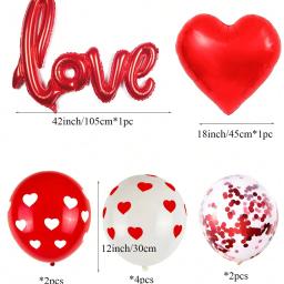 Love Sequins Látex-Impresso Amor Balão Decoração Combinação, 10pcs - Image 5