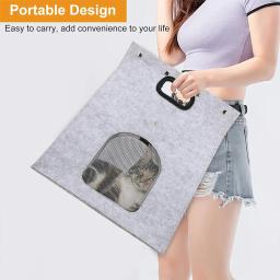 Portátil sentiu ninho de estimação, casas dobráveis, criativo respirável, ao ar livre, cão pequeno e gato, Pet Shop - Image 6