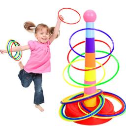 Brinquedo de empilhamento de anel de arremesso para crianças diversão interna e externa círculo de interação pai-filho presente de educação precoce - Image 1