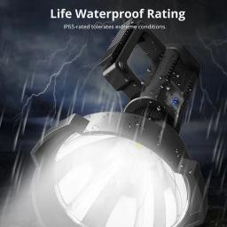 Lanterna LED recarregável USB poderosa portátil, lanterna de pesca impermeável, tocha de alta potência, lâmpada de acampamento ao ar livre - Image 4