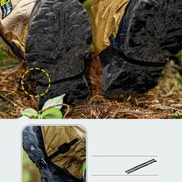 Hikeman polainas leves ao ar livre dyneyema náilon neve à prova de areia perna capa para caminhadas trekking esqui acampamento deserto ‌   M L - Image 2