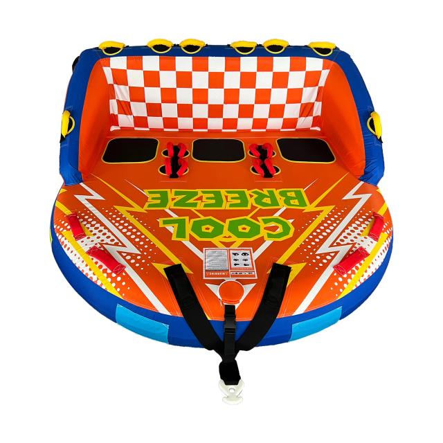 Barco Inflável para Esportes Aquáticos com Encosto para até 3 Pessoas Ideal para Esqui e Aventura