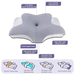 Almofada Forma Borboleta De Espuma De Memória, Cervical Relaxante, Retorno Lento, Alívio Da Dor No Pescoço, Almofada Ortopédica Para Dormir, Novo - Image 4