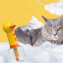 Bonito pequeno pato amarelo máquina de espuma elétrica, carregamento USB, Full-Automatic Soap Dispenser, Pet Acessórios de limpeza, 1pc - Image 6