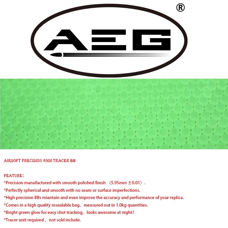 Aeg 1000rd precisão 6mm biodegradável airsoft tracer bb 0.2g 0.25g - Image 1