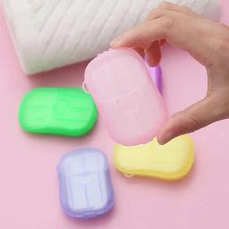 Portátil Banheiro Fatias de Sabão, Banho Mão Lavar Fatia Folhas, Viagem Ao Ar Livre Perfumado Espuma Sabão Papel, Banho Limpo Comprimidos - Image 4