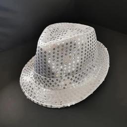 Chapéu de discoteca com lantejoulas cintilantes fantasia de carnaval para artigos de decoração de festa - Image 5