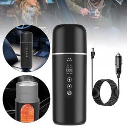 Copo de aquecimento portátil para carro, 500 ml, chaleira de aquecimento para viagem, display de isolamento oled inoxidável, copo de aquecimento elétrico inteligente, 12v 24v - Image 1