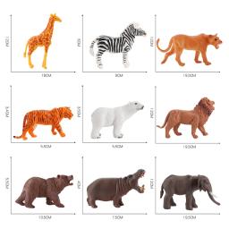 Animais selvagens colecionáveis Brinquedos, modelo do jardim zoológico, tigre, leão, elefante, girafa, rinoceronte, presente animal da floresta para crianças pequenas, novo - Image 6