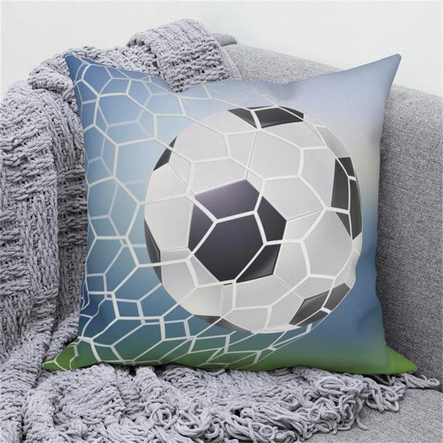 Fronha e Capa de Almofada com Estampa de Futebol para Sofá, Carro e Decoração de Casa