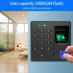 Biométrico Fingerprint Scanner para Segurança Door Lock System, Controle de Acesso Teclado, Relé RFID, 125K Wiegand Reader, Standalone - Image 2