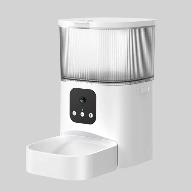 Alimentador Automático Inteligente para Animais de Estimação com Controle por App, Gravação de Voz, Temporizador e Grande Capacidade de 3L a 6L para Gatos e Cachorros