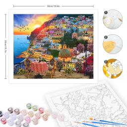 Ruopoty-pintura por números para adultos, kit pintura paisagem para arte da parede, pinturas modernas - Image 4