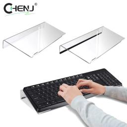 Suporte de teclado de computador acrílico 78 chaves Riser, bandeja de elevação antiderrapante, transparente, desktop, suporte do teclado, material de escritório - Image 1