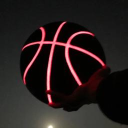 Basquete PU brilhante com luz LED, bola de rua luminosa, brilho no escuro, bola de borracha, tamanho 7 - Image 1