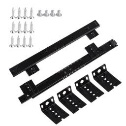 Altura ajustável sob mesa gaveta, durável deslizante prateleira, bandeja do teclado do computador, 2 pcs - Image 1
