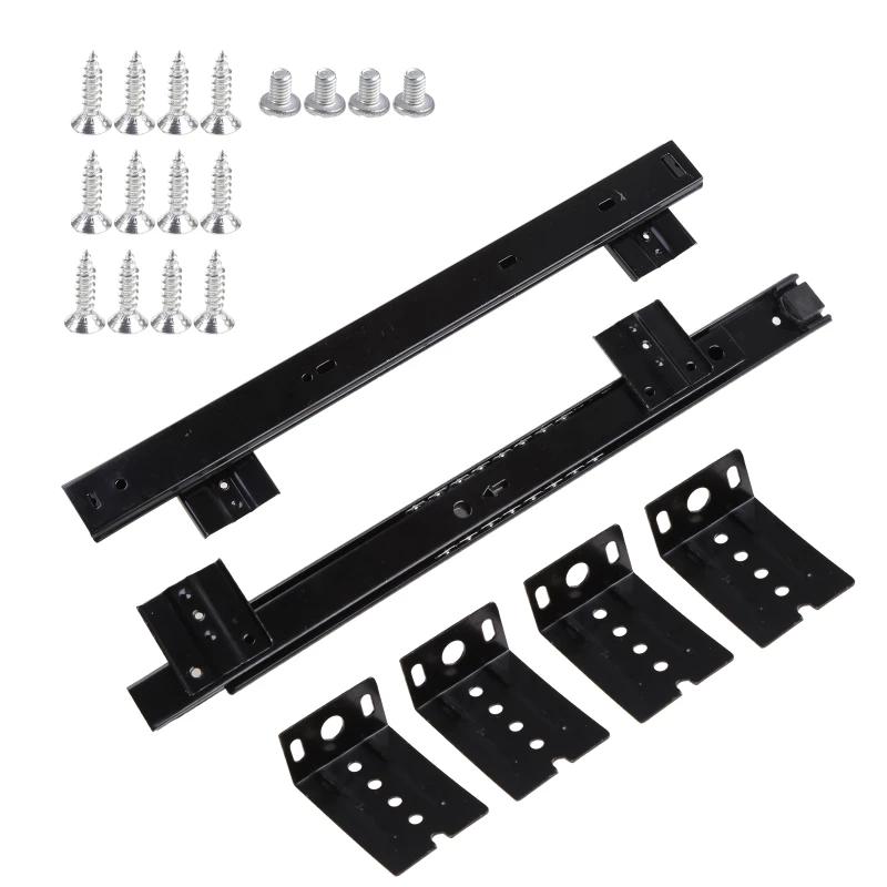 Altura ajustável sob mesa gaveta, durável deslizante prateleira, bandeja do teclado do computador, 2 pcs - Image 1