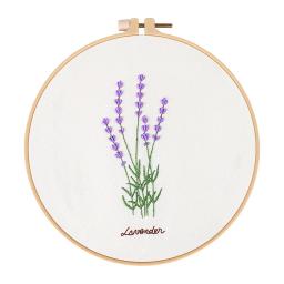 Kits de iniciação para bordados para iniciantes, padrões fáceis artesanais para adultos e crianças, jardim de flores de lavanda - Image 2