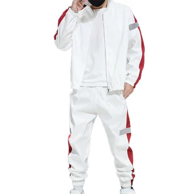 Conjunto Masculino de Treino de Jogging Leve para Outono 2024 - Roupa Esportiva com 2 Peças para Corrida e Atividades Físicas