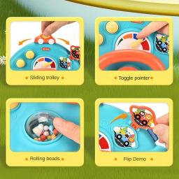 Volante elétrico do bebê para assentos de carro e brinquedo do carrinho com som crianças cedo educacional carrinho volante brinquedos vocais - Image 4