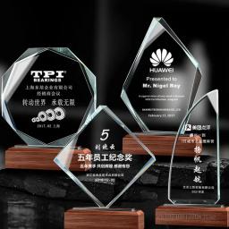 Troféu De Cristal Personalizado, Base De Madeira Criativa, Excelente Decoração De Casa, Produção Profissional, Lembrança, Nova - Image 1