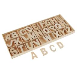 156 peças de letras grandes de madeira, letras inferiores de madeira para artesanato, faça você mesmo - Image 1