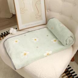 Cobertor de cama quente e macio, Cobertor confortável, Cobertor de cama respirável para gato, Padrão bonito, Veludo, Esteira do sono do filhote, Inverno - Image 1