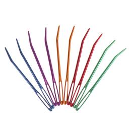 Fios de tricô agulhas para tapeçaria, Agulhas Bent Tip para Crochet, Grande Curva do Olho Agulha Blunt, Agulha de tecelagem, Ferramenta de costura, 2pcs - Image 6