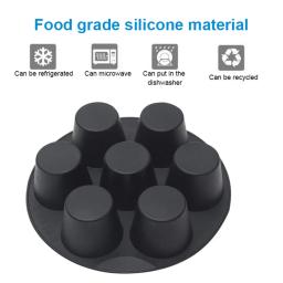 Airfryer Silicone Muffin Pan Cupcake Mold, antiaderente Mini Bolo Mold, Air Fryer Acessórios, 7 Copos, 3.5 a 5.8 L - Image 3