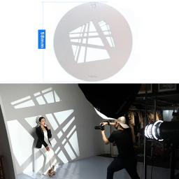 Moda fotografia com gobos para óptica snoot ponto projetor arte efeitos especiais em forma de feixe luz cilindro e 58mm de diâmetro - Image 1