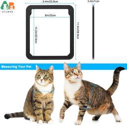 Porta de tela para animais de estimação, porta interna 8x10x0.4 polegadas, tela de aba magnética com tampa automática porta preta para cachorro e gato - Image 5