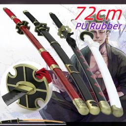72cm zoro espada cosplay 1:1 anime kozuki oden yamato roxo espada arma katana segurança pu wa michi ichi samurai espada brinquedo - Image 1