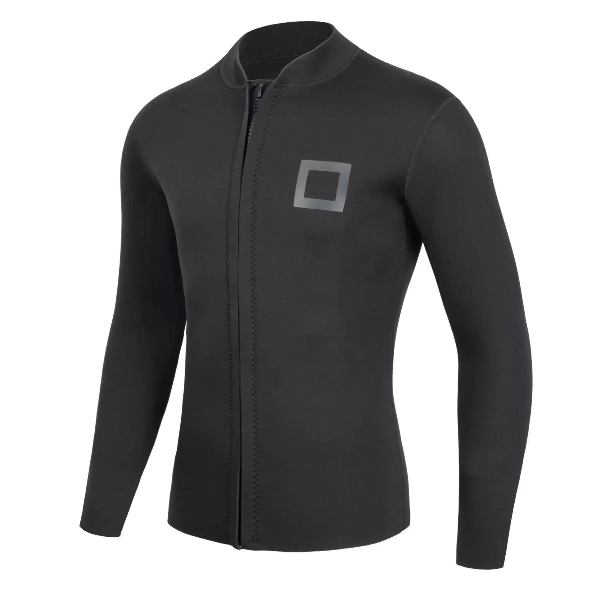 Jaqueta superior de roupa de mergulho masculina - Fato de mergulho de 3 mm de neoprene manga comprida para calor e conforto - Surf, mergulho com snorkel - Image 1