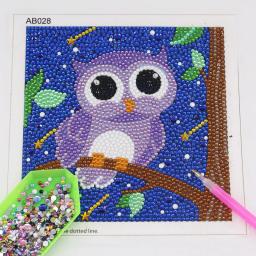 DIY Diamond Art Dots Kits de pintura para crianças, artesanato animal para meninas e meninos, 5D Diamond Gem, pintura por número, presentes de aniversário, brinquedos - Image 6
