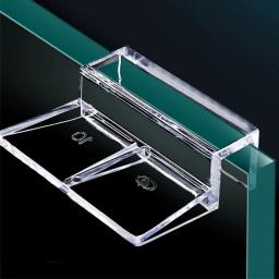 5/6/8/10/12mm aquarium acrílico clipes suporte de vidro capa suportes transparente tanque de peixes suporte da placa de cobertura acessórios do aquário - Image 1