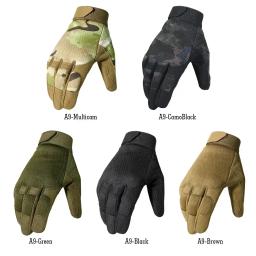 Luvas táticas ao ar livre bicicleta airsoft caminhadas escalada tiro paintball trabalho camo esporte luva de dedo cheio engrenagem ao ar livre - Image 6