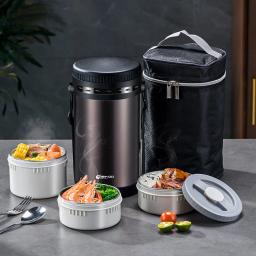 GIANXI-Lancheira Térmica Portátil, Aço Inoxidável, Preservação de Calor, Bento Box, Recipiente de Alimento com Lunch Bags - Image 1