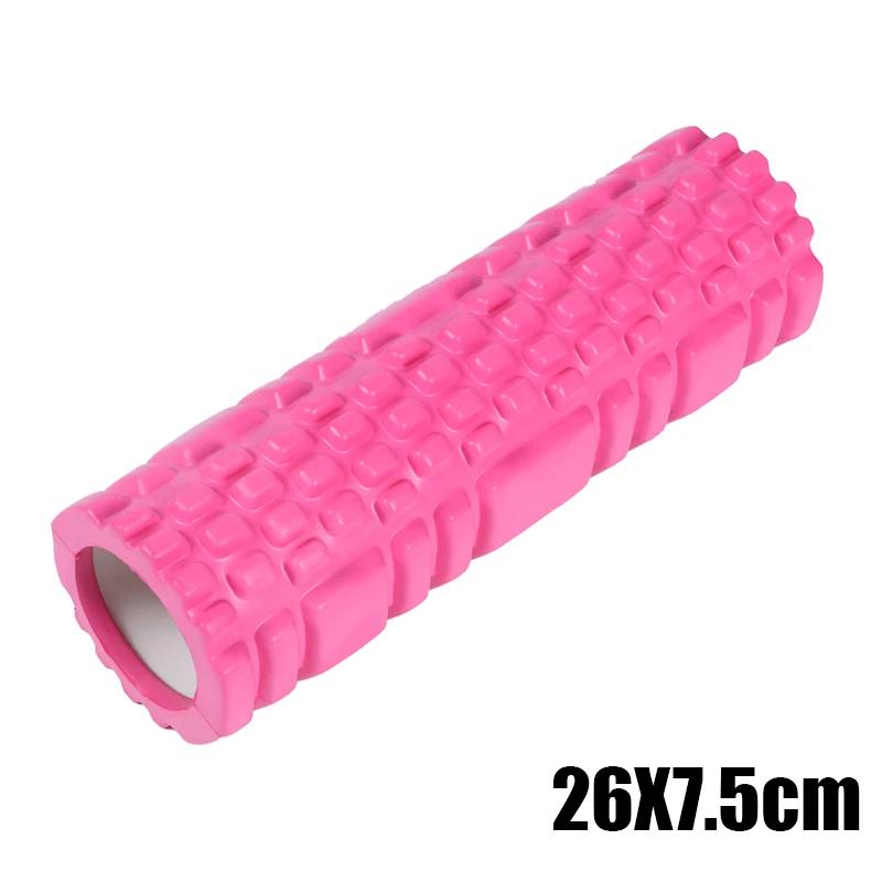 33cm coluna de yoga espuma eixo massagem rolo músculo volta massagem musculara grade volta treinamento conjunto transporte - Image 1