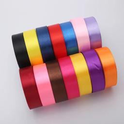 Fitas de cetim diy, 6/10/15/20/25/40/50mm, artesanato, materiais para festas de casamento, costura, material 22 metros - Image 2