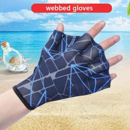 Unisex natação nadadeiras mão nadadeiras, dedo Webbed Paddle, luvas de água, equipamento de treinamento superior do corpo, nadadeiras, 1 par - Image 2