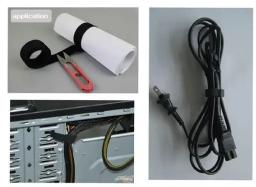 Fita curta autoadesiva preta de 5 metros, forte, gancho e laço, de volta às cabos, prendedor de nylon - Image 6