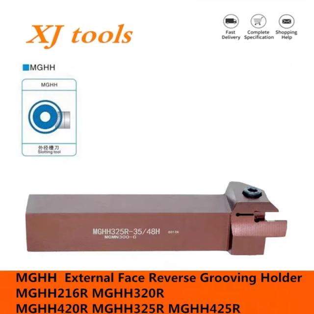 Suporte Externo de Sulco Reverso em Tungstênio e Carboneto para Torno - Compatível com MGHH320R, MGHH420R, MGHH325R, 15 400 e MGGN200 da Série MGGN300