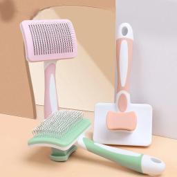 Escova de agulha para animais de estimação, depilação, auto limpeza, beleza, cuidados com a pele, ferramenta de massagem, acessórios para cães, gato e cachorro - Image 1