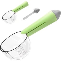 Colher de alimentação para gato e cachorro, Pá de comida, Colher Mutli-Function com clipe de saco de selagem, New Clip Cup, Creative Measuring Puppy Bag - Image 1