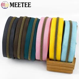 Zíper de nylon colorido, dentes de bronze, fechos abertos, alfaiate para saco, kit de reparo de roupas, acessórios de costura DIY, 5 #, 10 m, 20 m, 30 m, 50m - Image 1